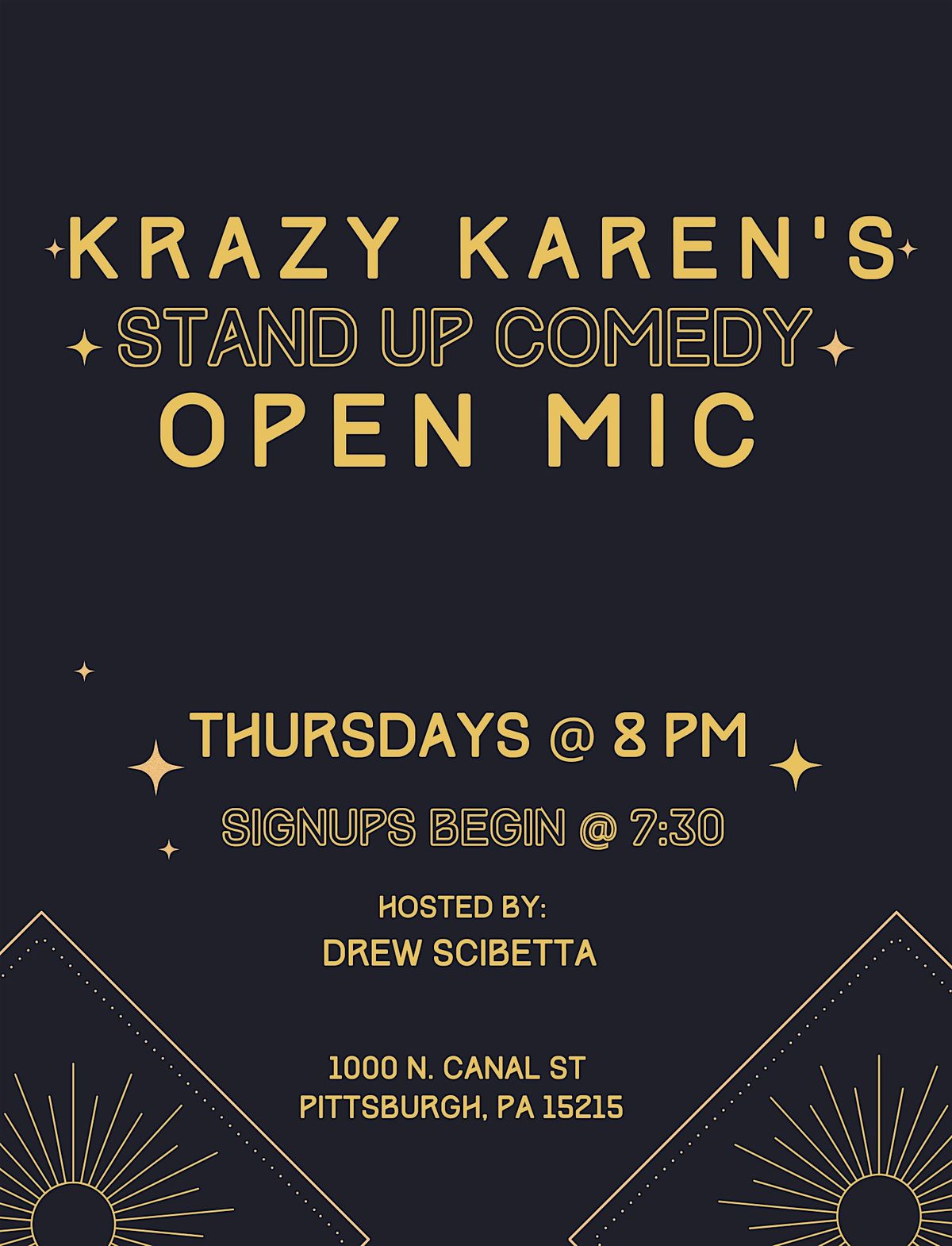 Krazy Karen's Standup Comedy Open Mic