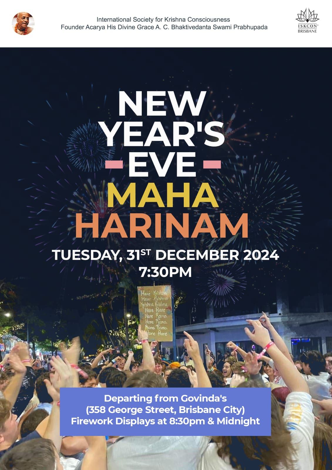 New Year\u2019s Eve Maha Harinam