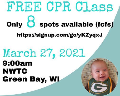 Kendyns Kause Free Cpr Class Green Bay Nwtc Green Bay 27 March 2021