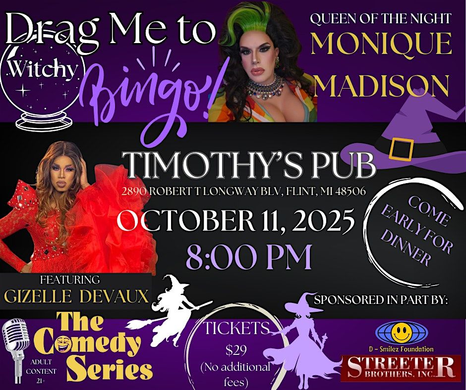 Drag Me to Witchy BINGO - Flint - Timothy's Pub