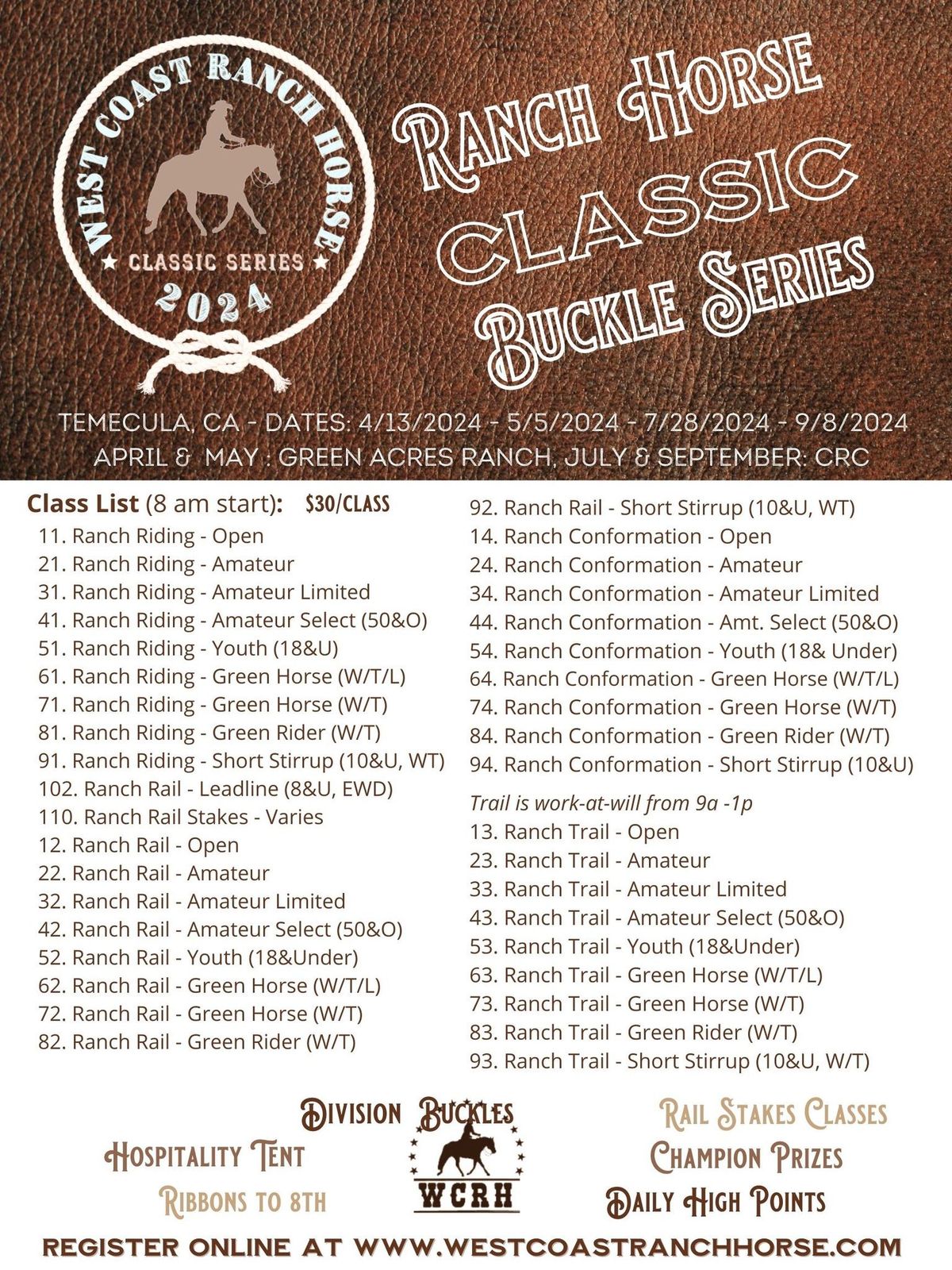 Ranch Horse Classic Buckle Series Show #4 (West Coast Ranch Horse)