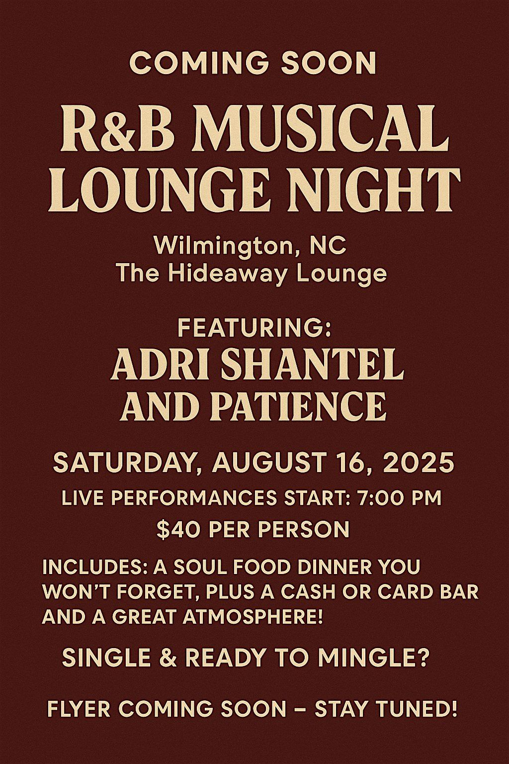 A Night of Soul: Adri Shantel & Patience Live
