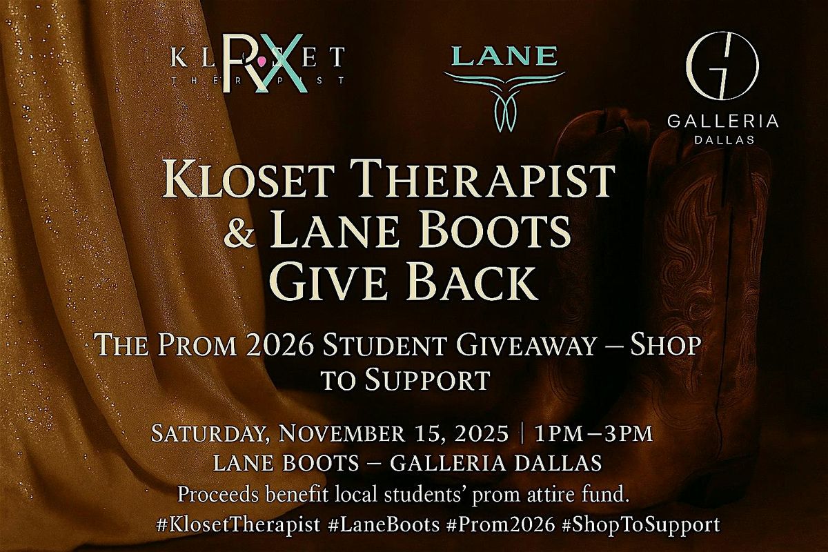 Kloset Therapist and Lane Boots  Black Friday Donations