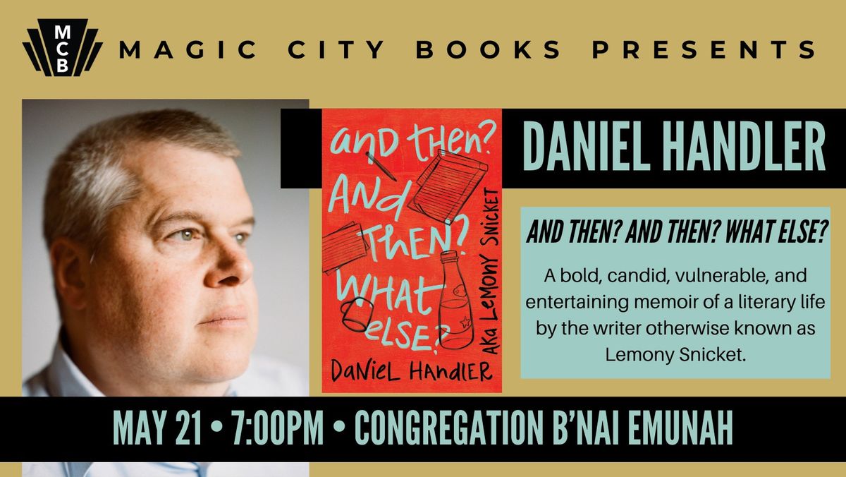 A Really Unfortunate Event: An Evening with Daniel Handler AKA Lemony Snicket