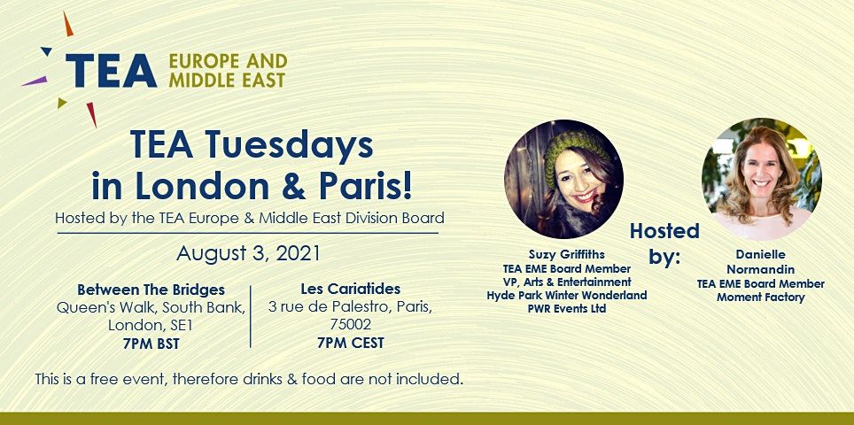 TEA  TUESDAYS IN LONDON & PARIS! RSVP for PARIS Event Here!