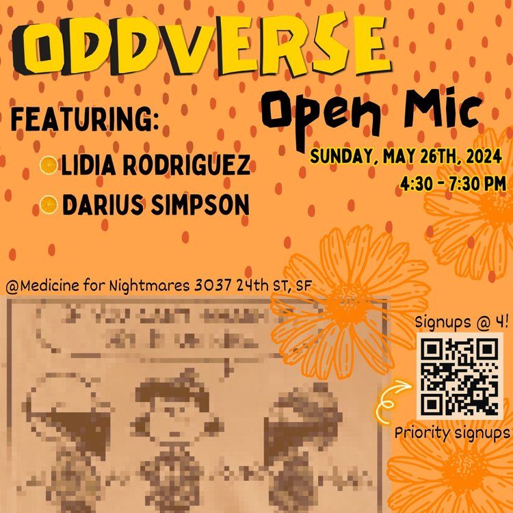 Odd Verse Reading and Open Mic