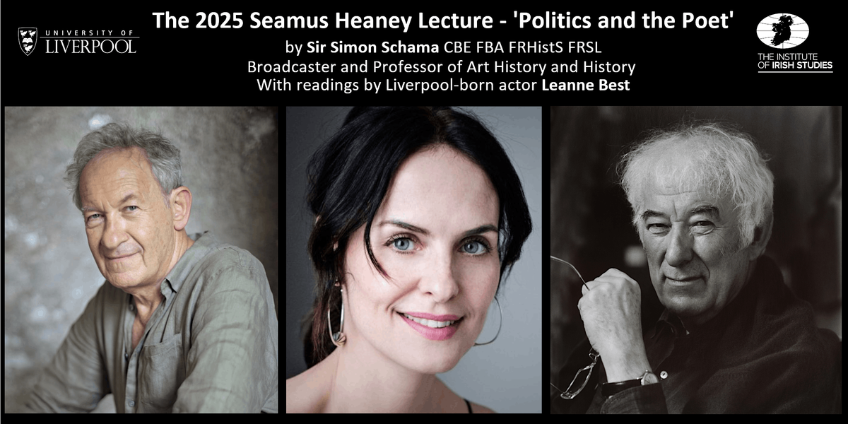The 2025 Seamus Heaney Lecture: \u2018Politics and the Poet' by Sir Simon Schama