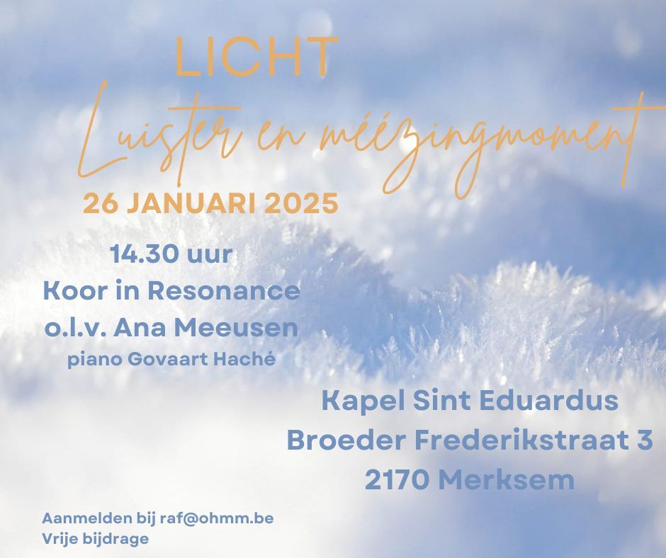 Luister- en meezingmoment  'LICHT' door \u2018In Resonance\u2019 