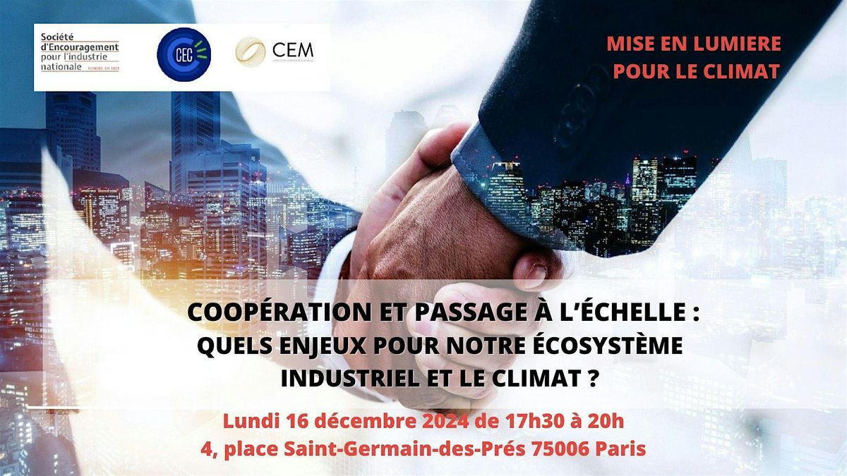 Coop\u00e9ration : enjeux  pour notre \u00e9cosyst\u00e8me industriel  et le climat ?