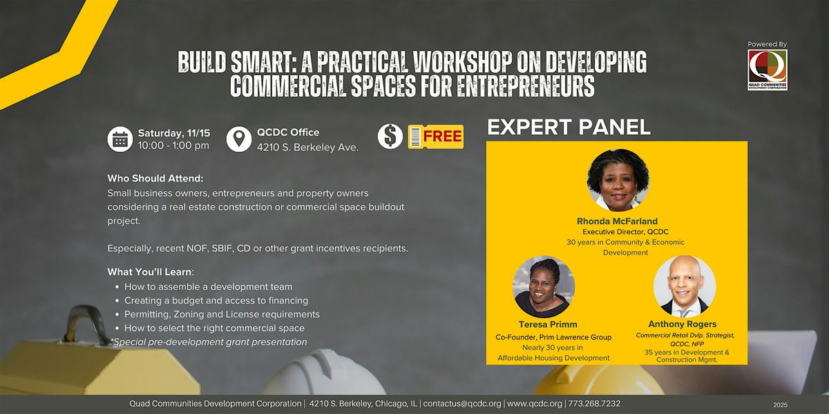 Build Smart:  A Practical Workshop on Developing  Commercial Spaces