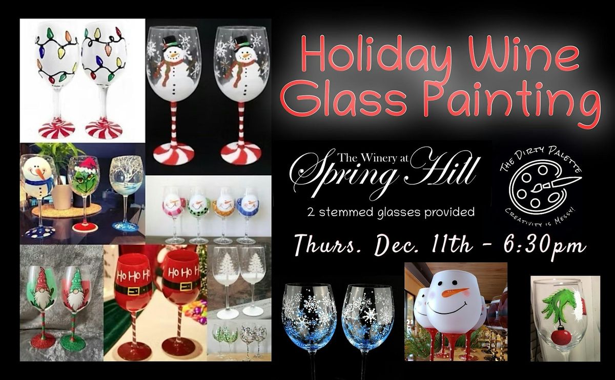 Holiday Wine Glass Painting in Geneva