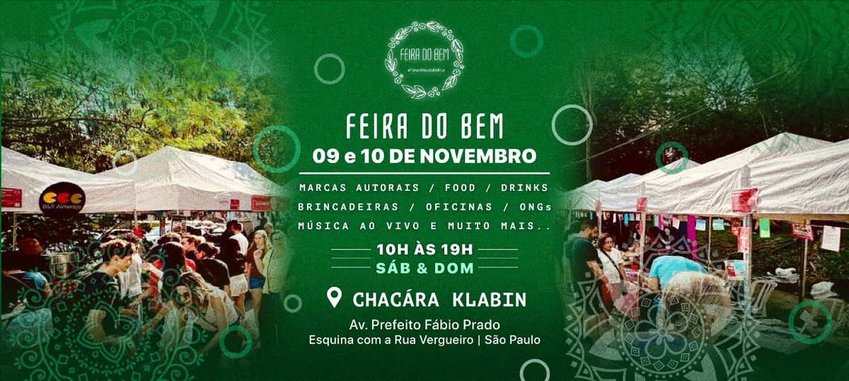 Feira do Bem 09 e 10 de Novembro - Ch\u00e1cara Klabin