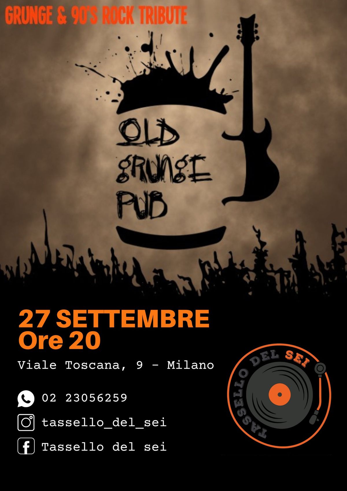 Grunge e tributo al rock anni \u201890 con la band Old Grunge Pub