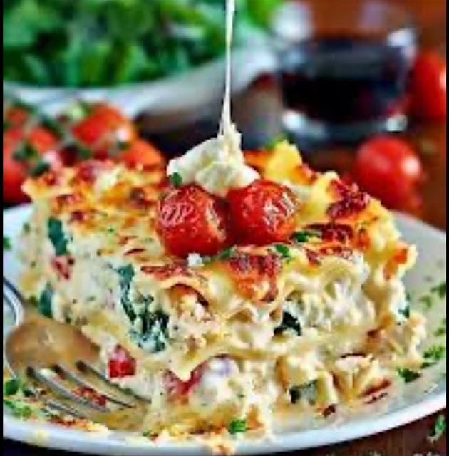Chicken Lasagna,  Caprese Style and Antipasto Salad!