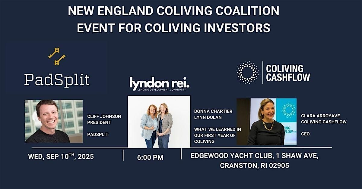 Coliving in Rhode Island Event for Coliving Investors, Agents and Operators