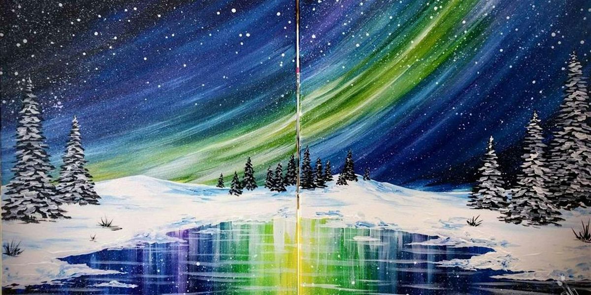 Ethereal Northern Lights - Paint and Sip by Classpop!\u2122