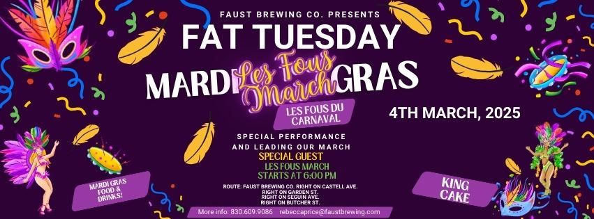 FAT TUESDAY: MARDI GRAS MARCH - Les Fous March du Carnaval