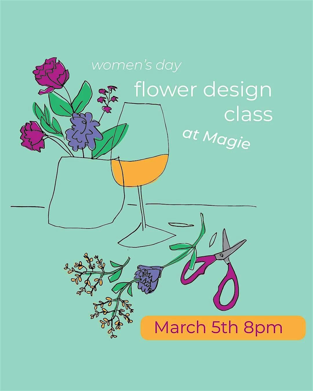 Woman\u2019s Day Flower Design Class