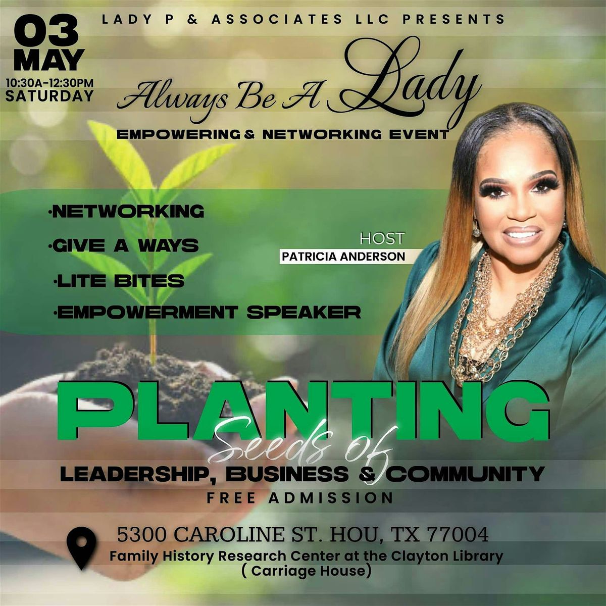 LADY P & ASSOCIATES - BUSINESS MIXER - PLANTING SEEDS OF BUSINESS