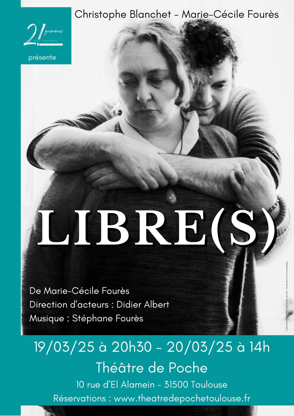 [MOI(S) FEMME(S)] ''Libre(s)'' \/\/ Cie 21 grammes \/\/ Mercredi 19 (\u00e0 20h30) & jeudi 20 mars (14h)