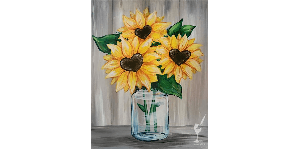 The Simplistic Charm of Bright Sunflowers - Paint and Sip in Houston | Classpop!\u2122