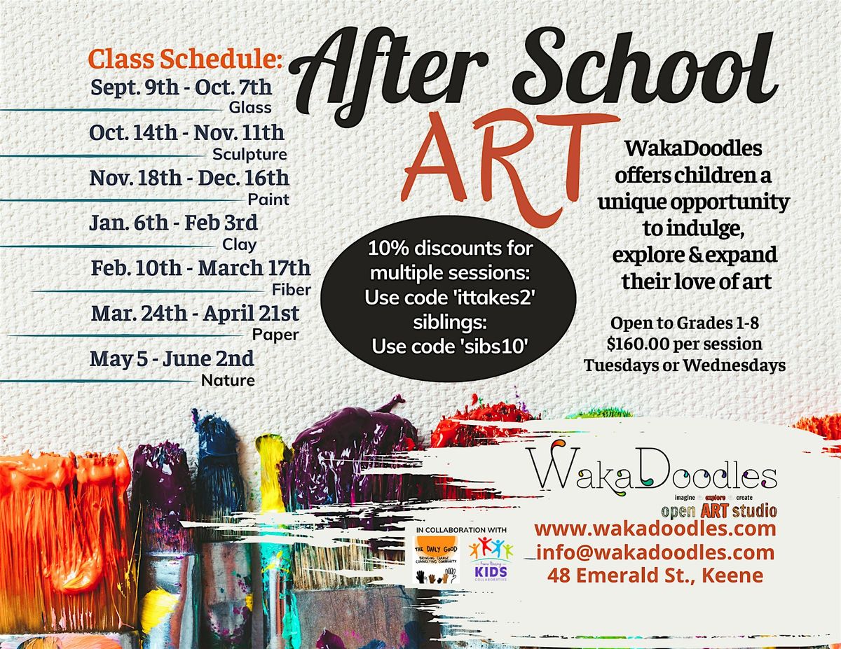 WakaDoodles Afterschool Art - TUESDAYS