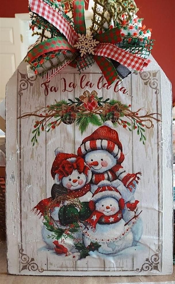 Decoupage Your own sled for the holidays !