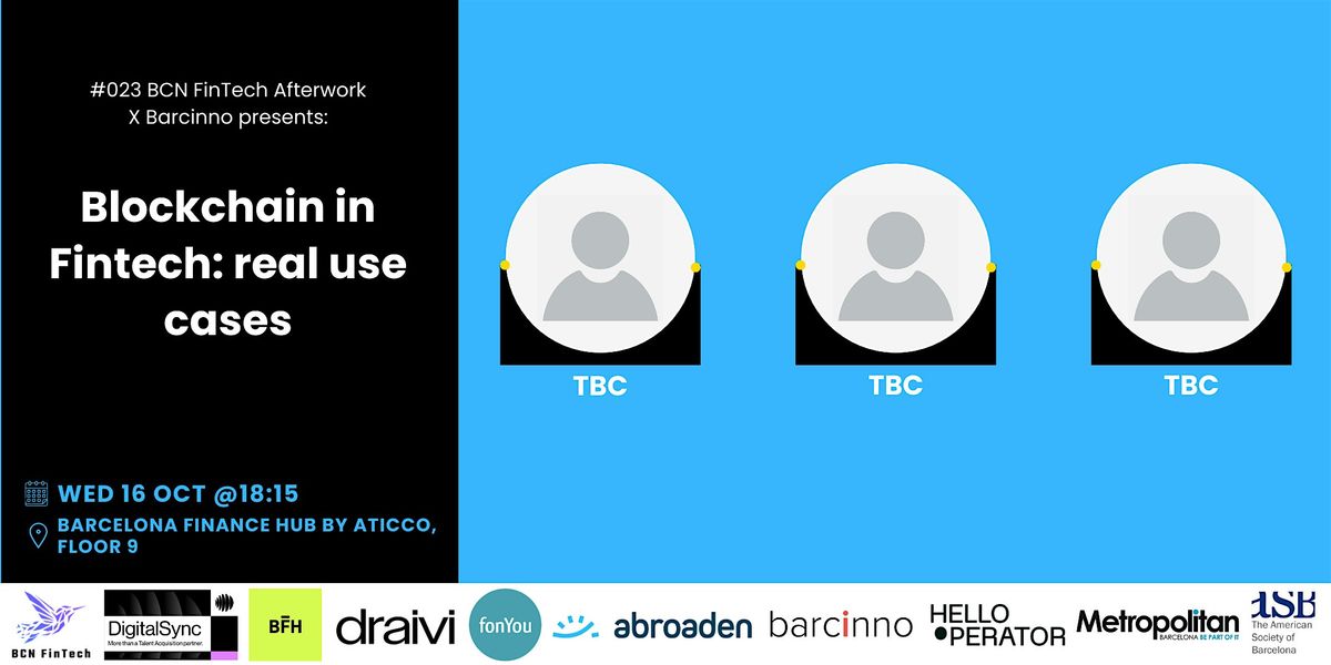 BCN FinTech X Barcinno #023: Blockchain in Fintech: Real Use Cases