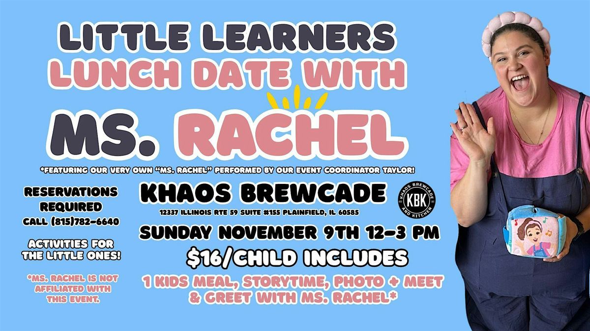 Little Learners Lunch Date with Ms. Rachel - Sunday 11\/9 at 12 PM