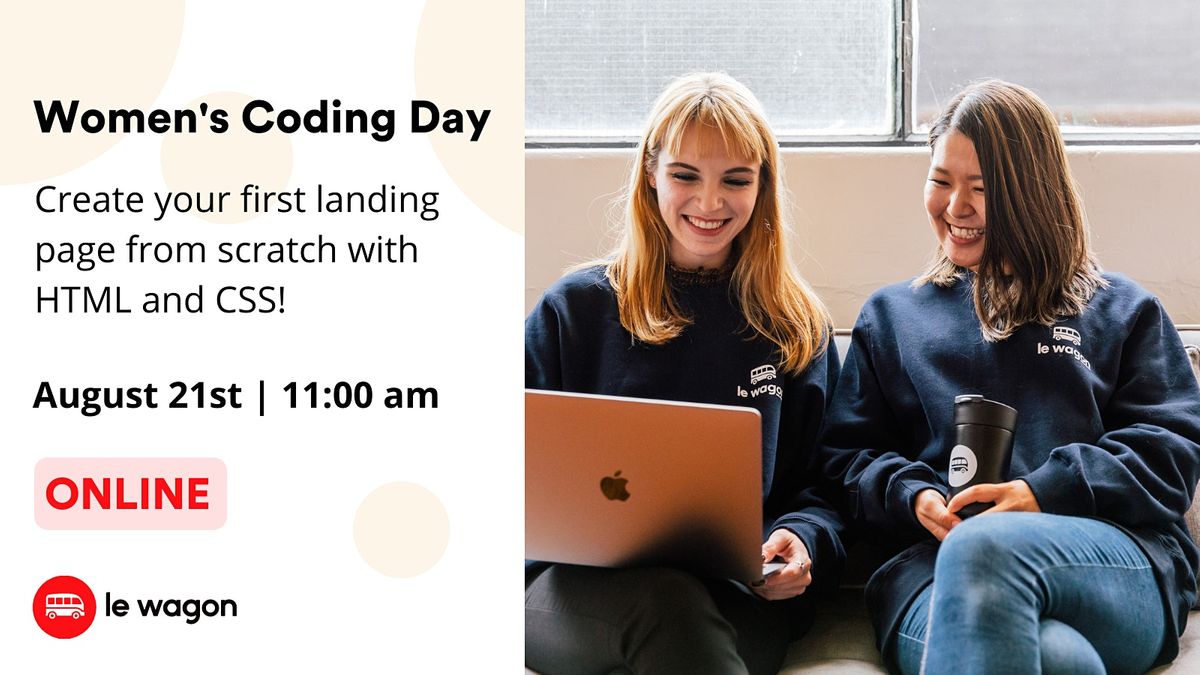 Women's Coding Day - Learn to code for free in August!