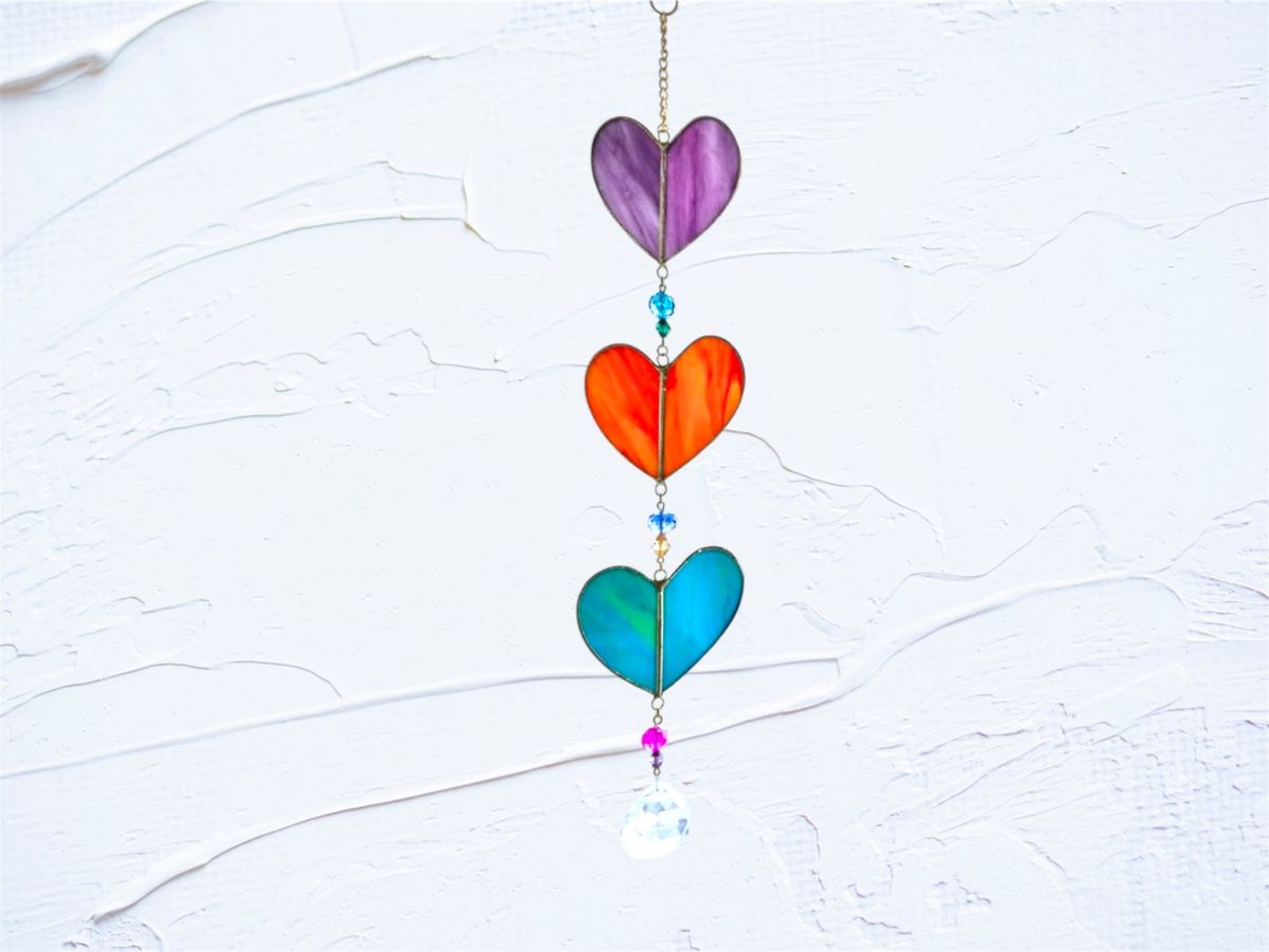 Beginner Stained Glass Workshop - Hanging Hearts