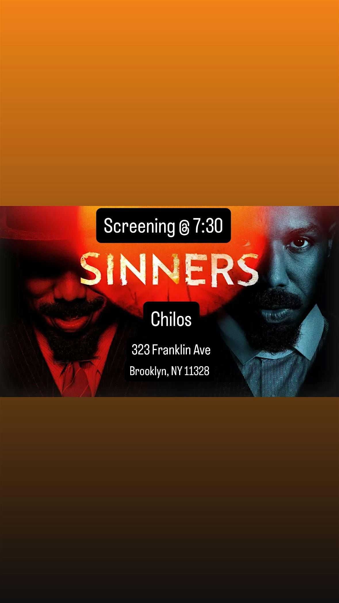 "Sinners" Movie Screening at Chilos