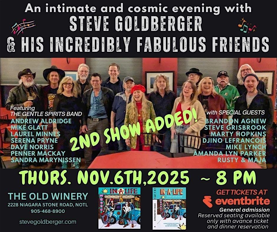 STEVE GOLDBERGER & HIS INCREDIBLY FABULOUS FRIENDS - 2nd show added