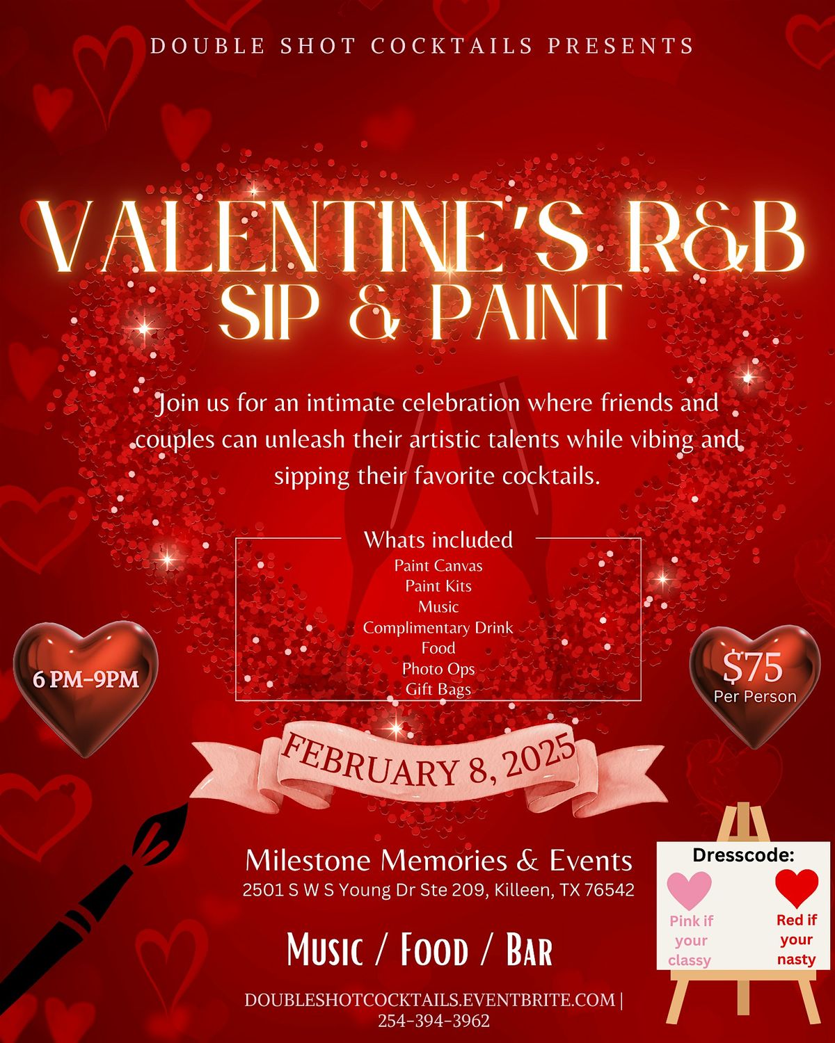 Valentine's R&B Sip and Paint