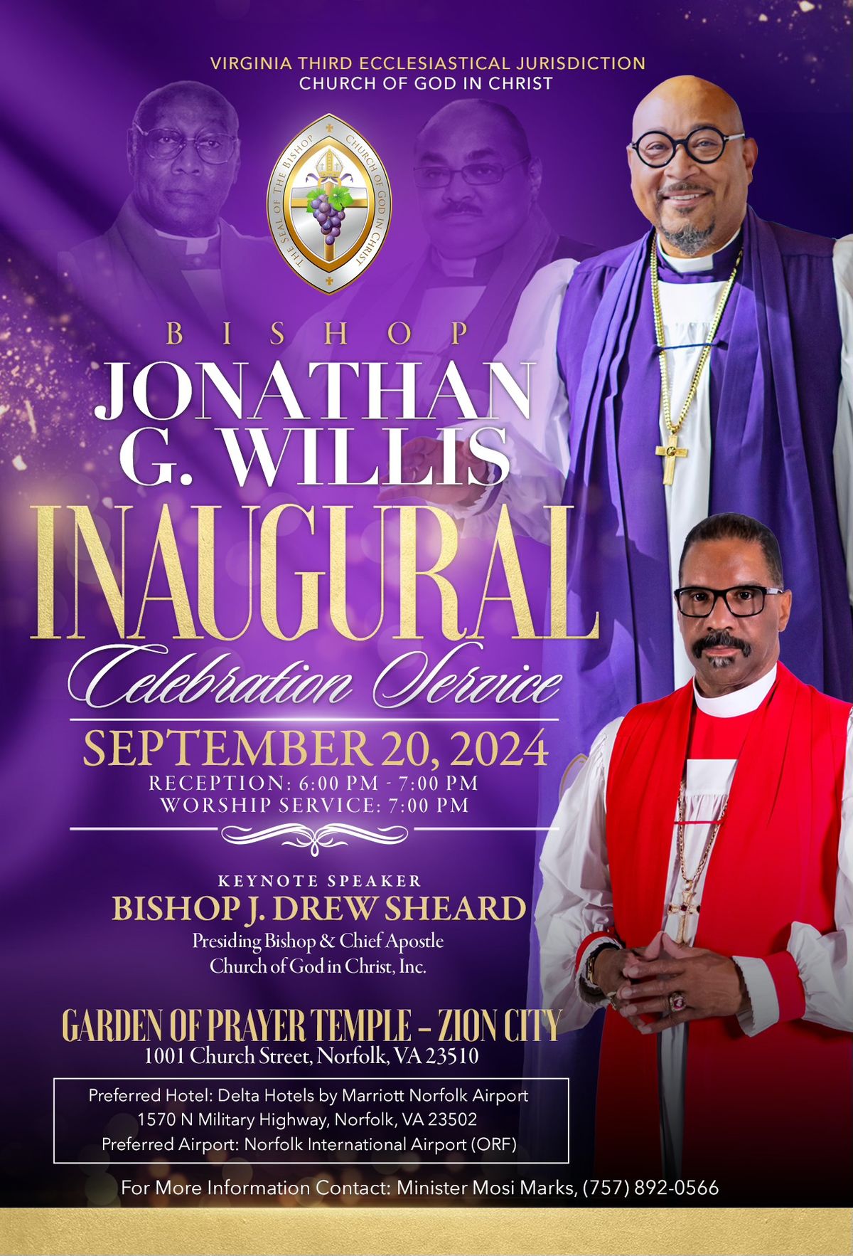 Inaugural Celebration honoring Bishop Jonathan Willis