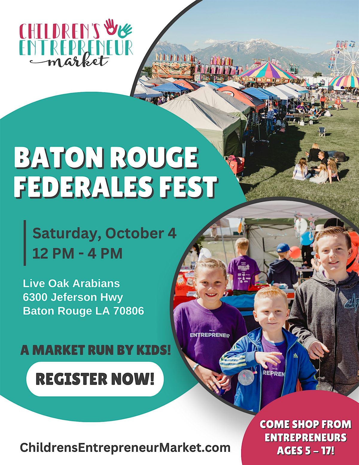 Children's Entrepreneur Market Baton Rouge at Federales Fest