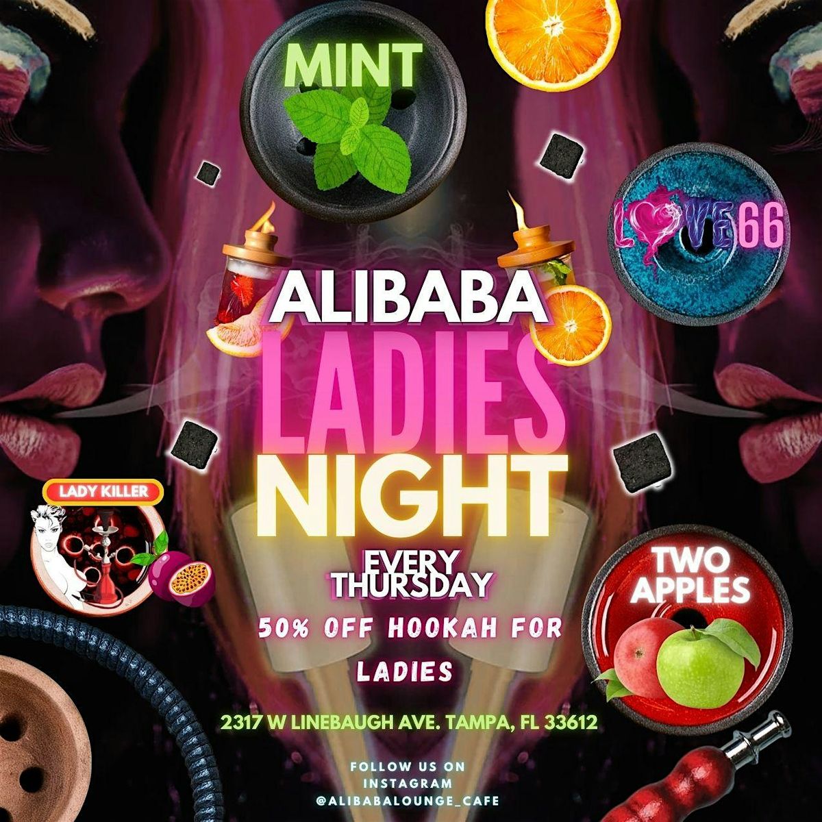 Ladies Night at Alibaba Lounge & Kava Bar - Tampa's Best Hookah Spot