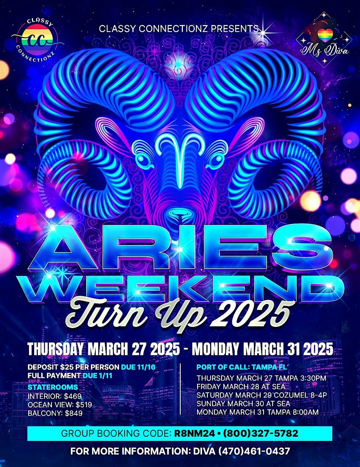 Aries Weekend TurnUp 2025 - Carnival Cruise