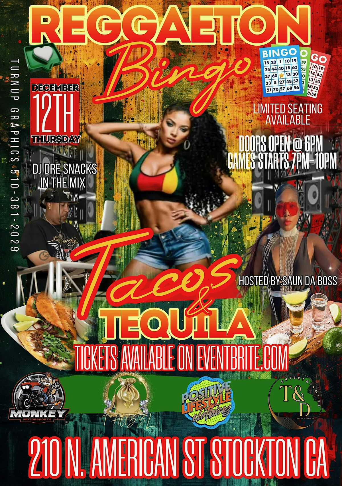 Reggaeton Bingo Taco's and Tequila Edition