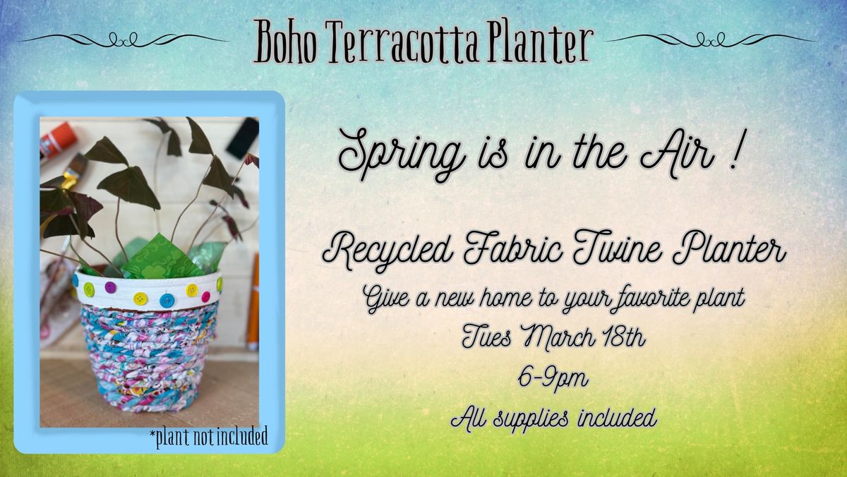 Boho Terracotta Planter Making (21+)