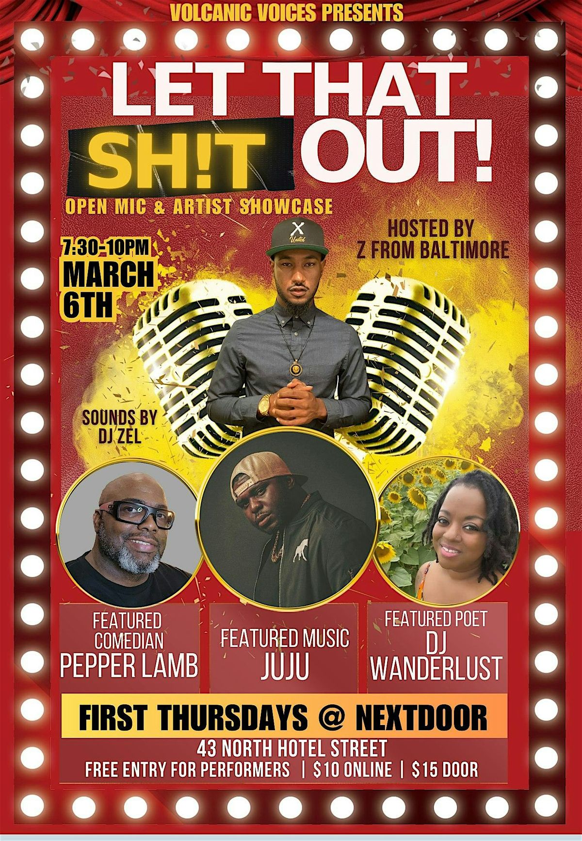 Let That Sh!t Out Artist Showcase & Open Mic