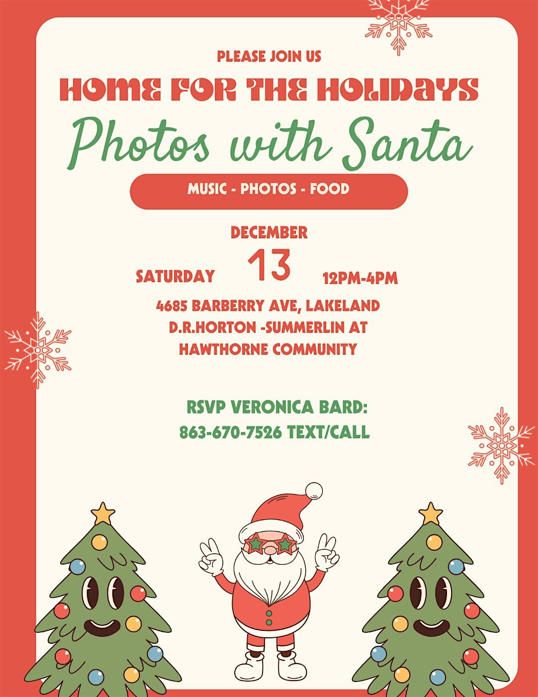 Home for The Holidays with Santa Photos