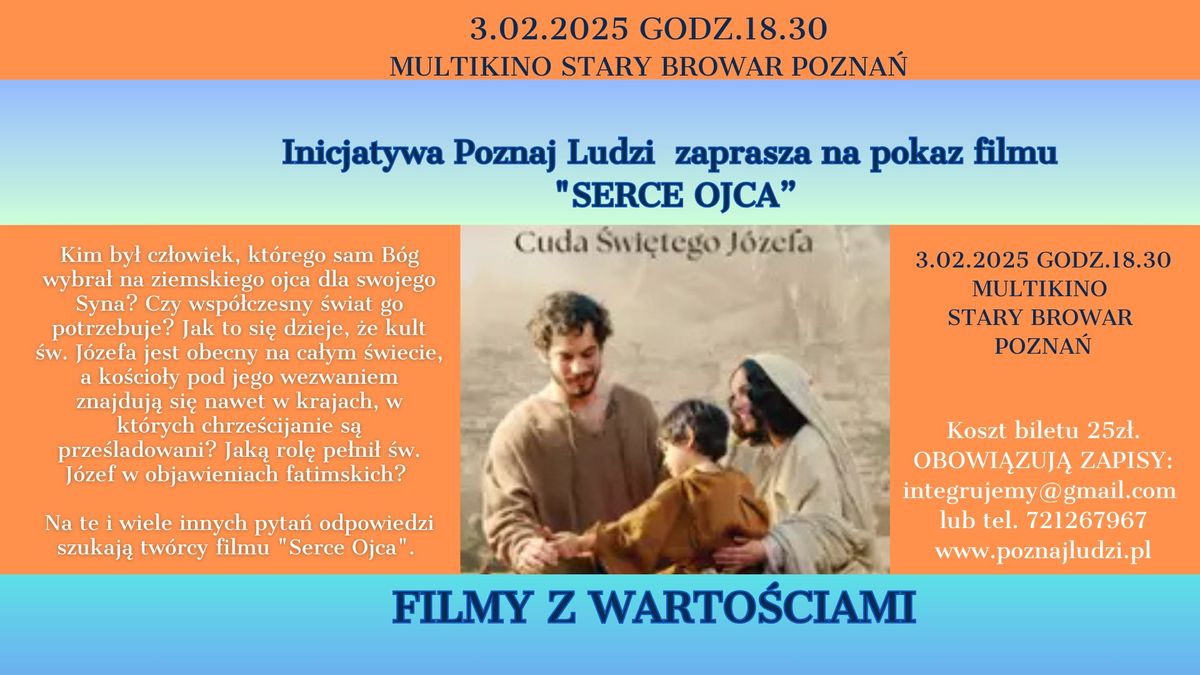 Seans kinowy z warto\u015bciami: "Serce Ojca" 3.02.2025