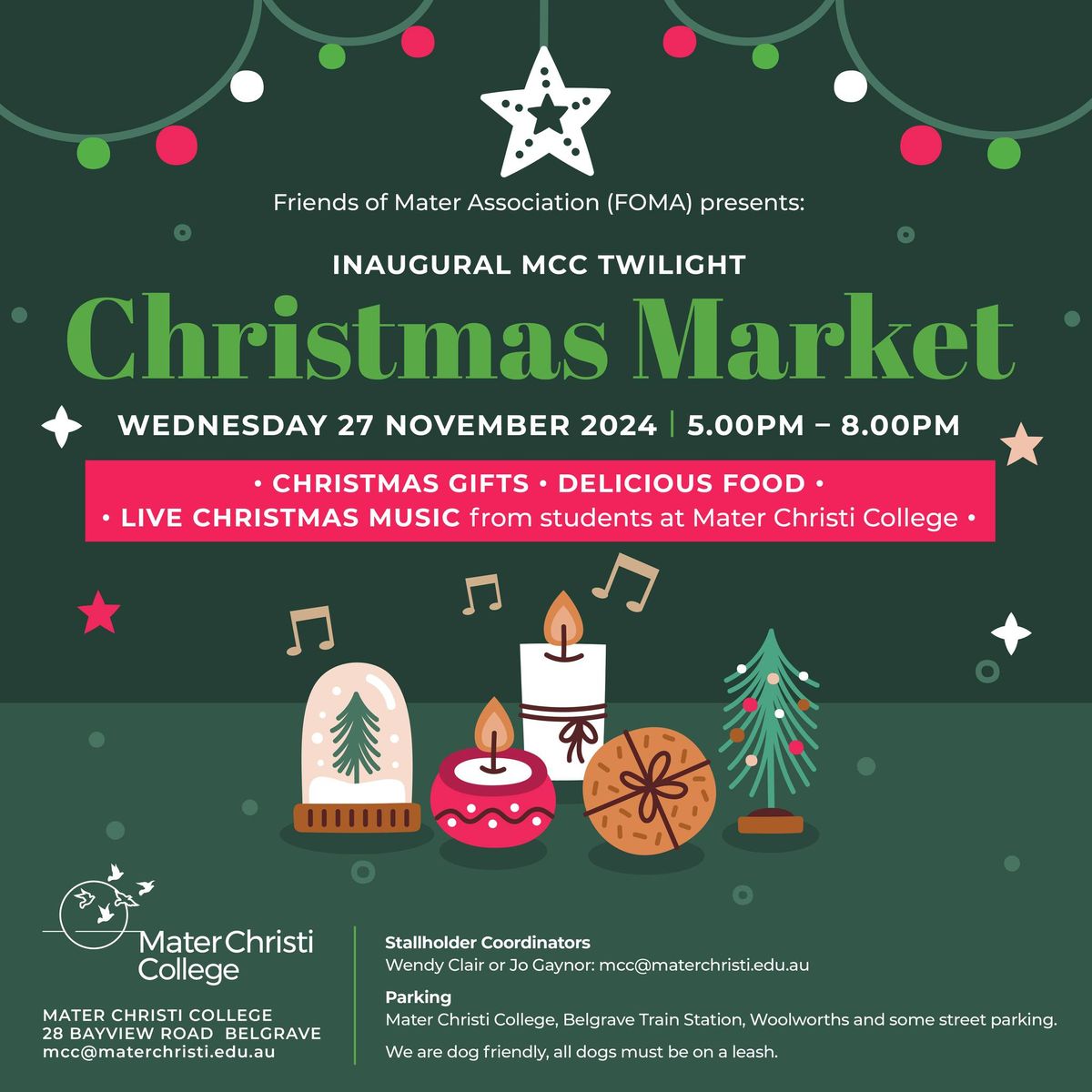 Mater Christi College - TWILIGHT CHRISTMAS MARKET