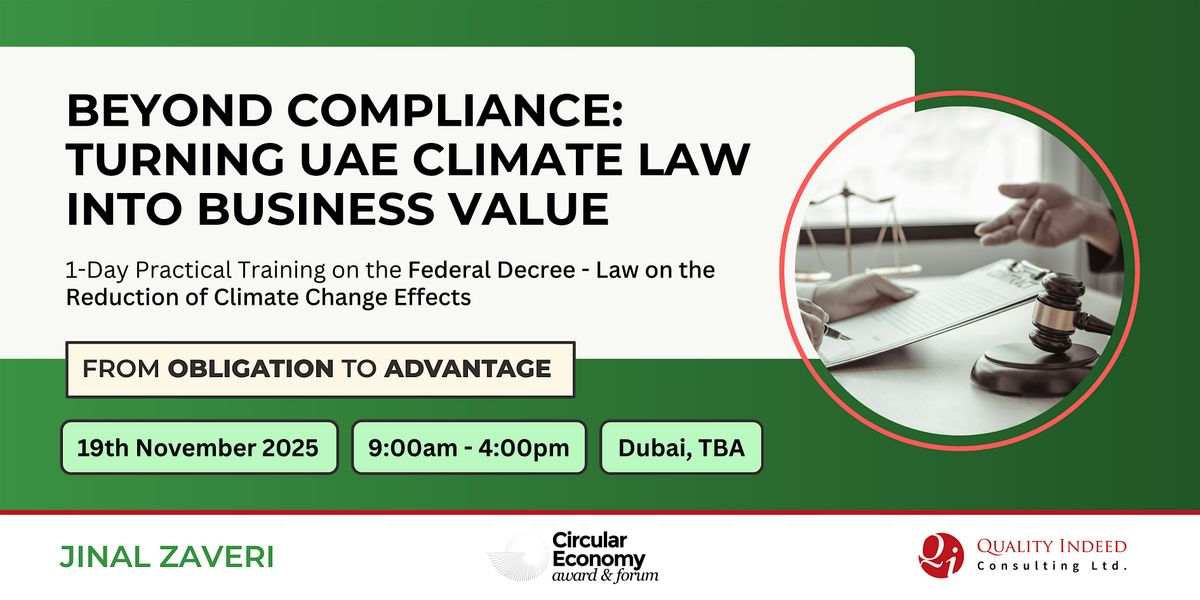 Beyond Compliance: Turning UAE Climate Law into Business Value