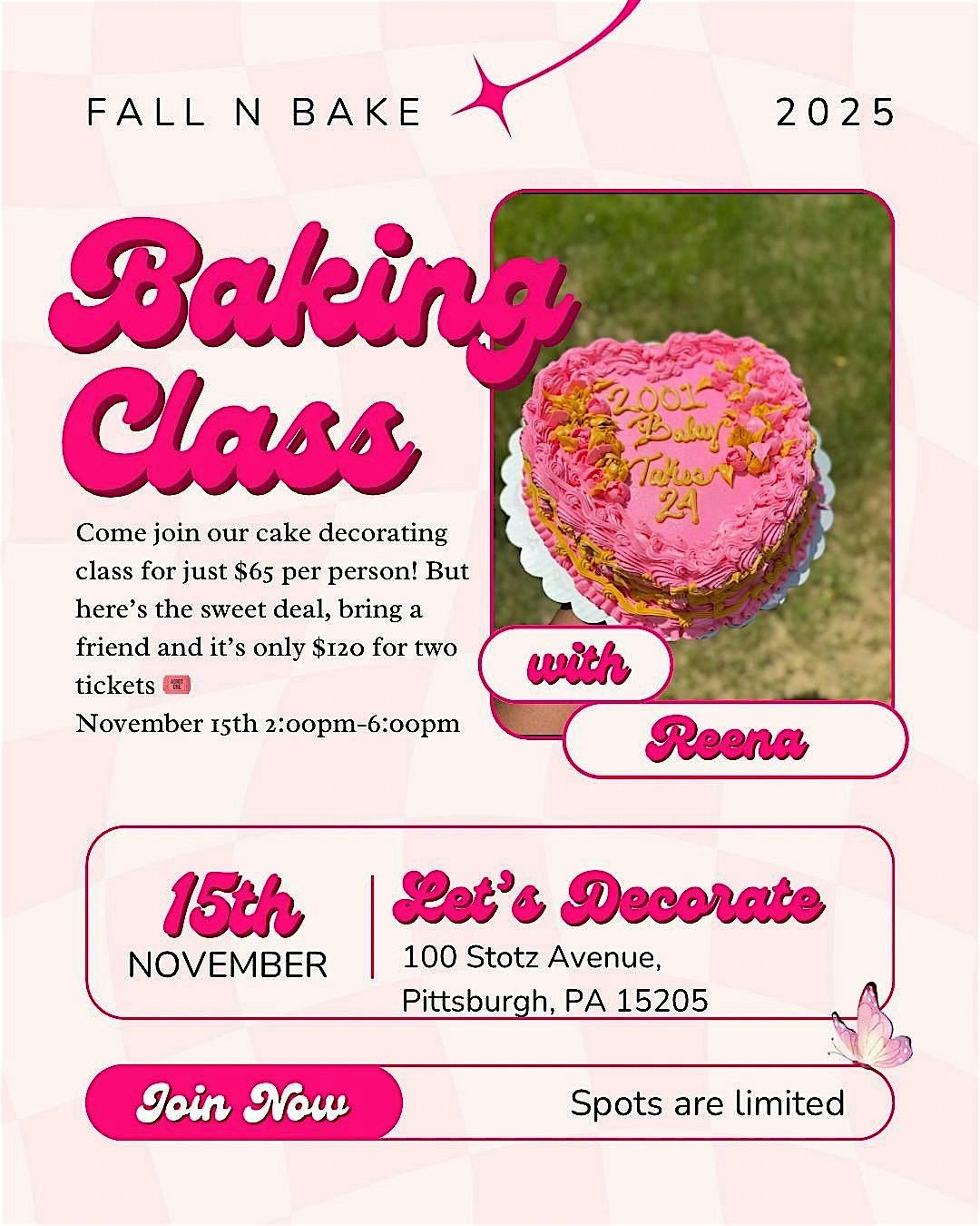 Fall N Bake Cake Decorating Class