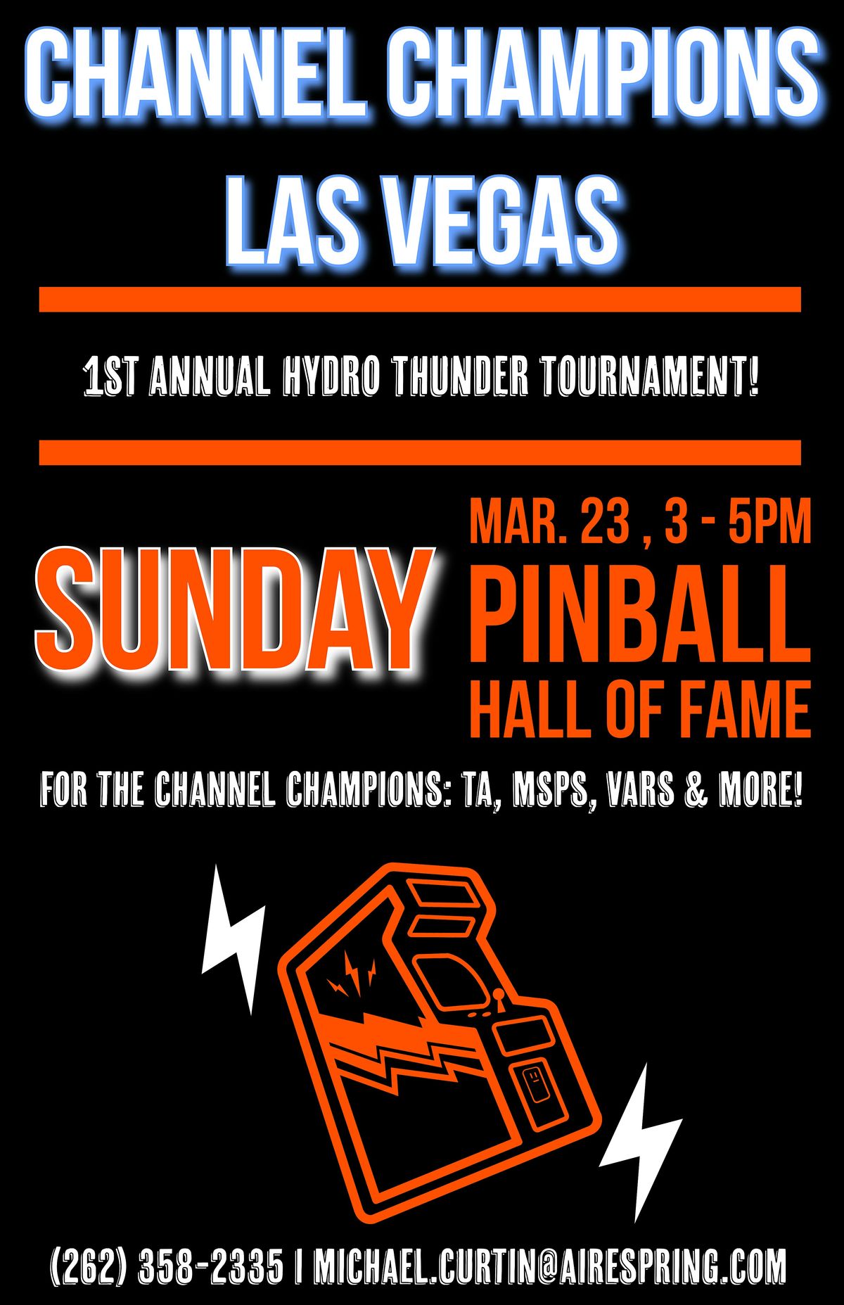 Channel Champions Las Vegas: Hydro Thunder Tournament & Arcade Meetup