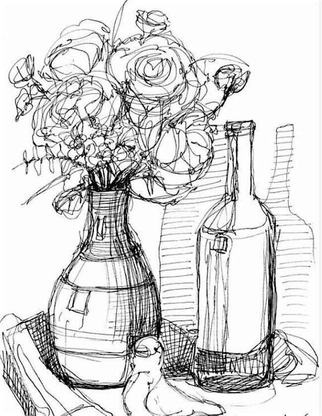 Still Life Black and White Drawing Series with Charlotte Chastain