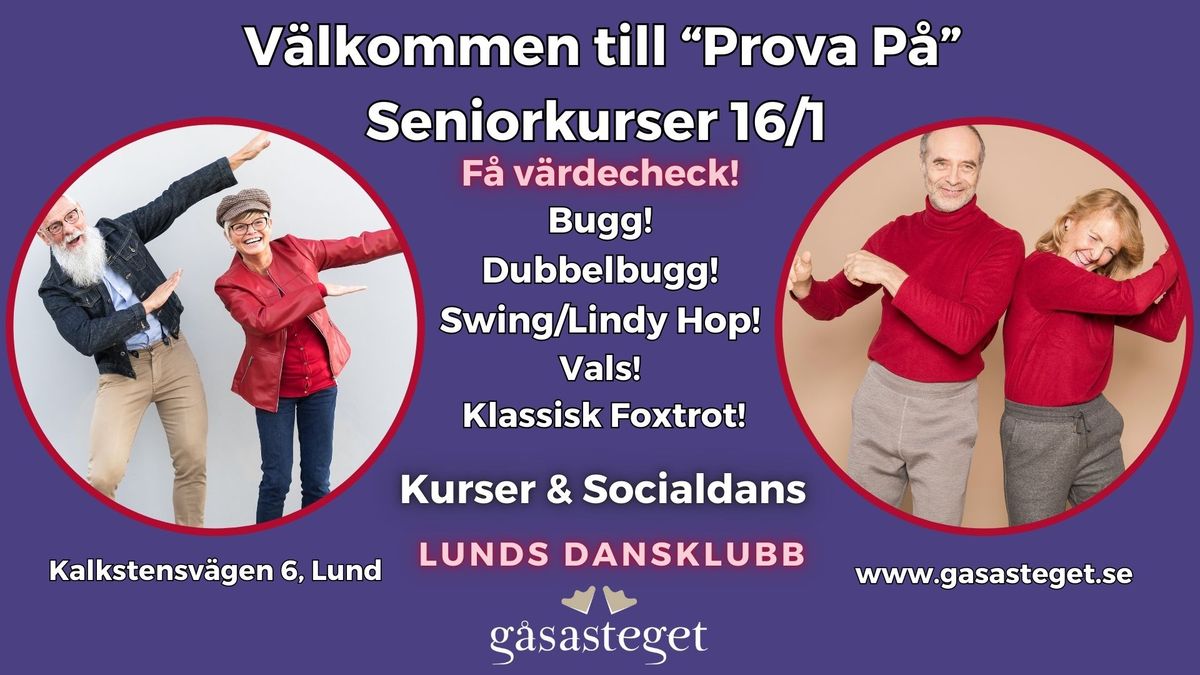 "Prova p\u00e5" dagtids\/senior danskurser i Lund