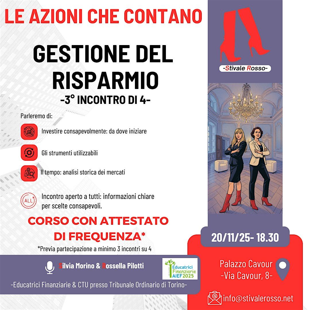 3\u00b0 modulo di 4- GESTIONE DEL RISPARMIO- Corso con attestato di frequenza
